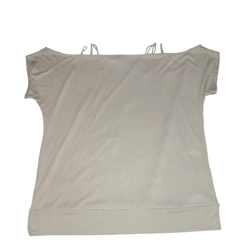 Buckle black cold shoulder top
